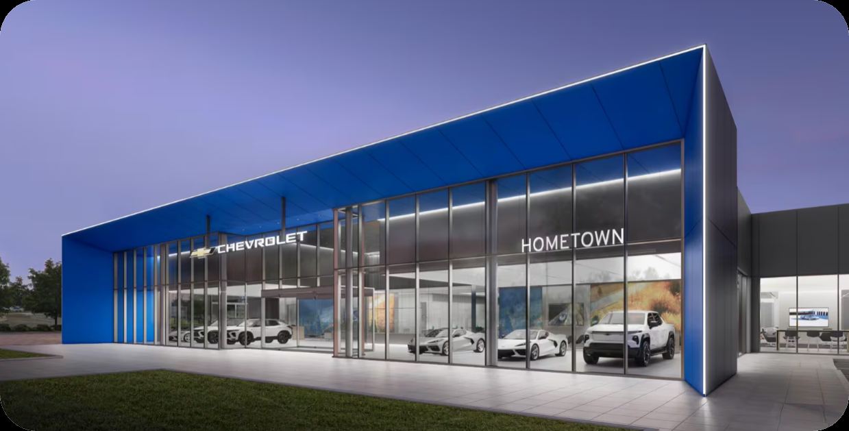 Proyecto de fachada Chevrolet en etapa de anteproyecto
